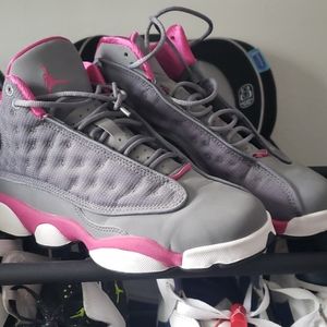 Jordan retro 13s gray and pink